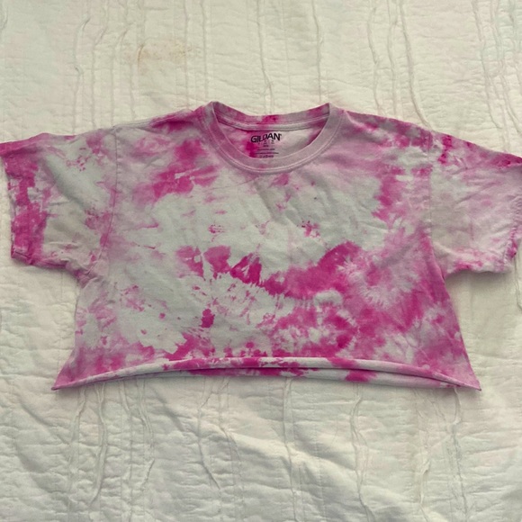 Pink tie dye crop top size medium - Picture 1 of 3